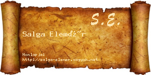 Salga Elemér névjegykártya