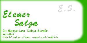 elemer salga business card